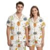 Funny Fall Pumpkin Season Cute Smiling Characters Pajama Set 3