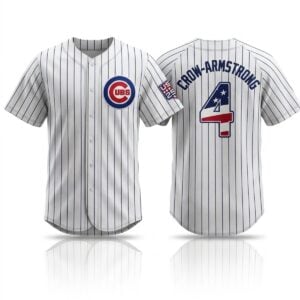 2026 Cubs Crow Armstrong Celebrating USA 250th Jersey 1