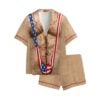 Hairy Body Swimsuit USA Flag Pajama Set 1