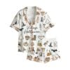 Halloween Colorful Doodle Line Art Pajama Set 1