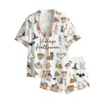 Halloween Colorful Doodle Line Art Pajama Set