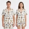 Halloween Colorful Doodle Line Art Pajama Set 2