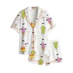 Summerween Funny Halloween Characters Spooky Season Pajama Set