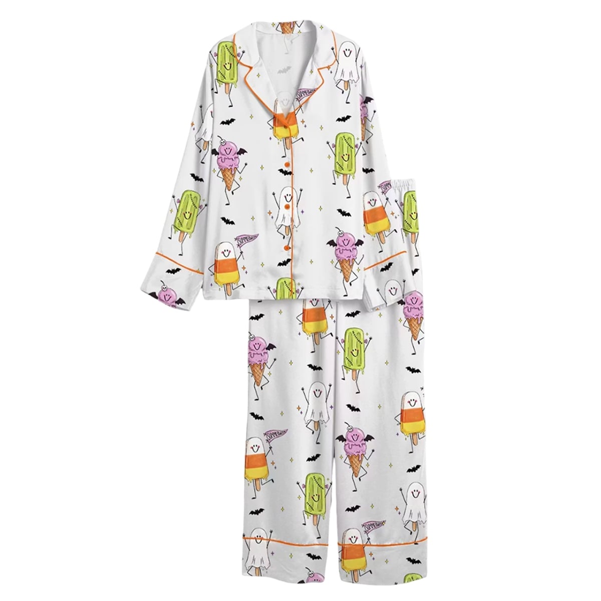 Summerween Funny Halloween Characters Spooky Season Pajama Set 3 Summerween Funny Halloween Characters Spooky Season Pajama Set 7
