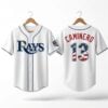 TB Rays Caminero Celebrating USA 250 4th of July Jersey 0