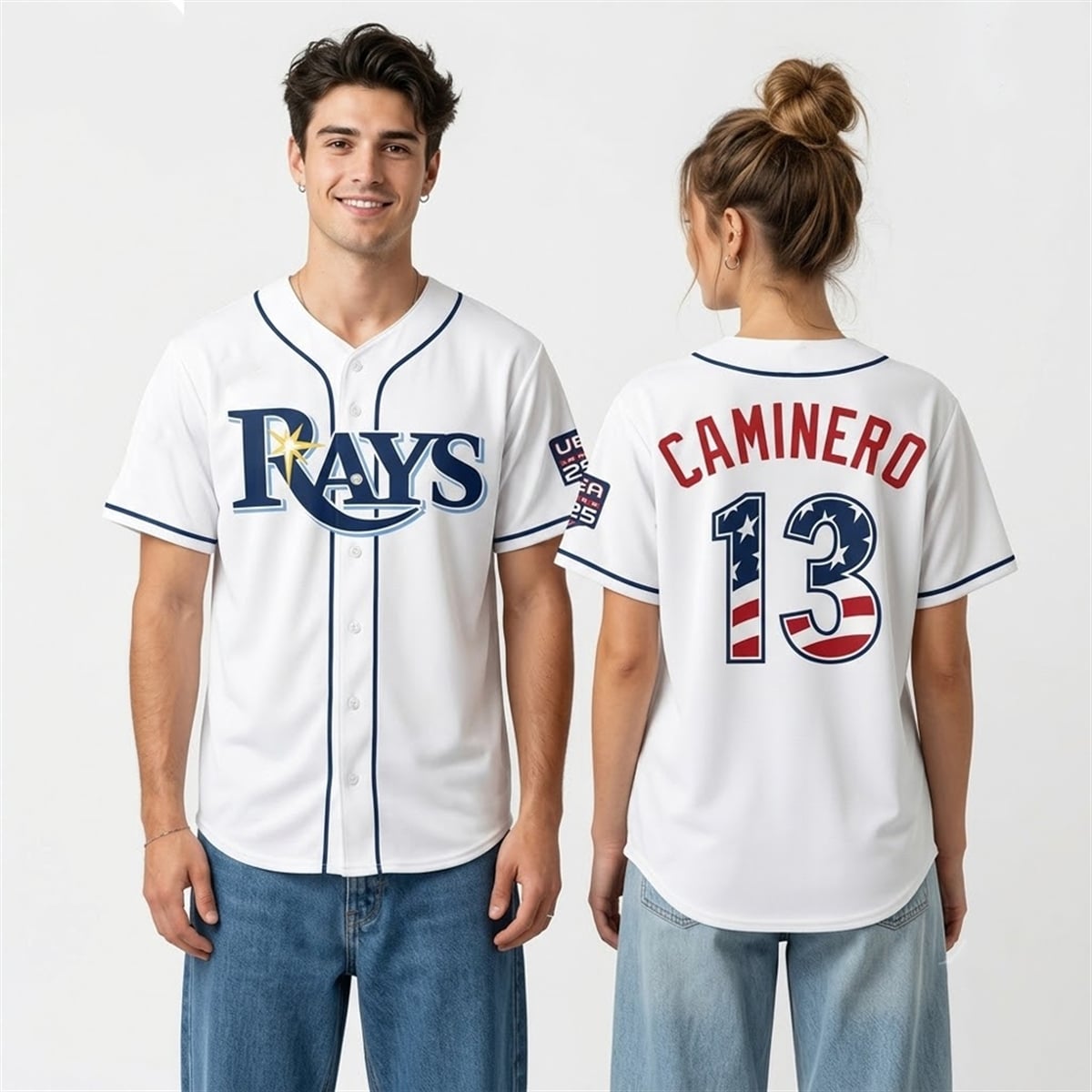 TB Rays Caminero Celebrating USA 250 4th of July Jersey 2 TB Rays Caminero Celebrating USA 250 4th of July Jersey 2