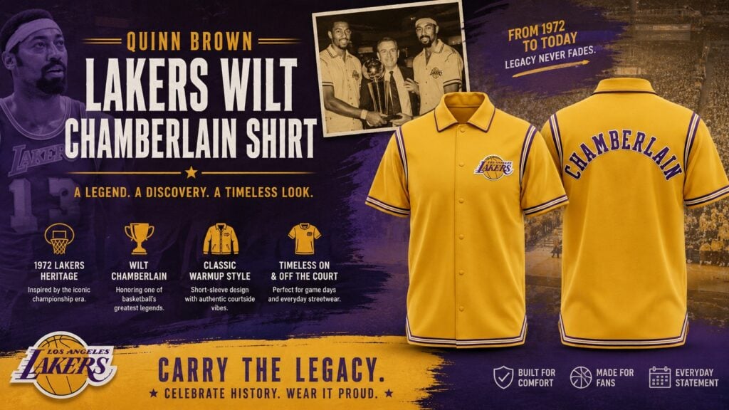 The Complete Guide to the Quinn Brown Lakers Wilt Chamberlain Shirt: History, Design, and Streetwear Appeal 1 The Complete Guide to the Quinn Brown Lakers Wilt Chamberlain Shirt