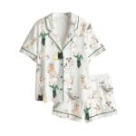 Watercolor Fancy Party Dogs And Cats Cocktail Pajama Set