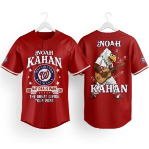 Nationals Noah Kahan The Great Divide Tour 2026 Jersey 1