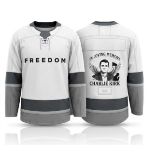 2026 Freedom Charlie Kirk In Loving Memory Hockey Jersey 1