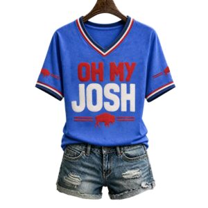 2026 Buffalo Football Oh My Josh V Neck Shirt 1