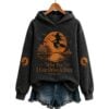 2026 Halloween Witch Why Yes Actually I Can Drive A Stick Print Hoodie 1