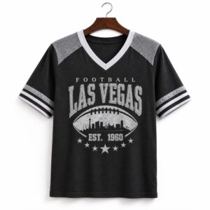2026 Raiders Football Las Vegas EST 1960 V Neck Shirt 1