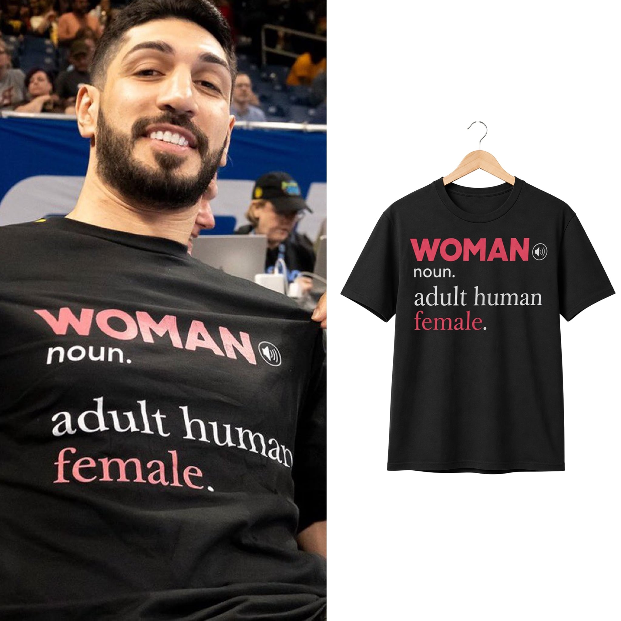 Enes Kanter Freedom Woman Noun Adult Human Female Shirt Enes Kanter Woman Noun Adult Human Female Shirt