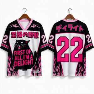 First Of All Im A Delight Black Cat Jersey 0