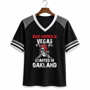 2026 Raiders What Happens In Vegas Started In Oakland V neck Shirt 1