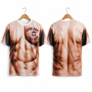 2026 Brooklyn Cyclones Suns Out Guns Out Fake Abs Muscle Shirt 1