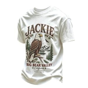 Mens Jackie Big Bear Valley Print Short Sleeve T Shirt 1
