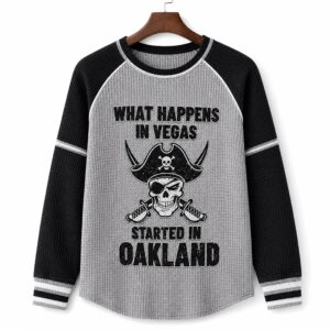 2026 Las Vegas Football What Happens In Vegas Started In Oakland Waffle Sweatshirt 1