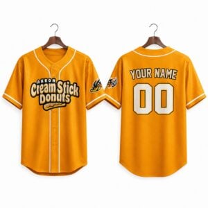 Akron RubberDucks Akron Cream Stick Donuts Jersey 1