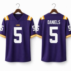 2026 Jayden Daniels Purple LSU Tigers Jersey 1