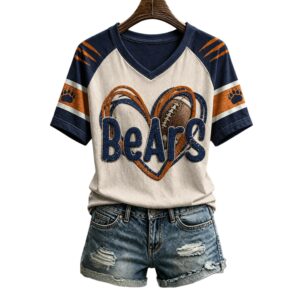 Chicago Football Lover Bears 2026 V Neck Shirt 1 (1)
