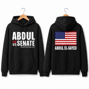 Abdul El Sayed Wins Michigan Democratic 2026 US Flag Hoodie 1