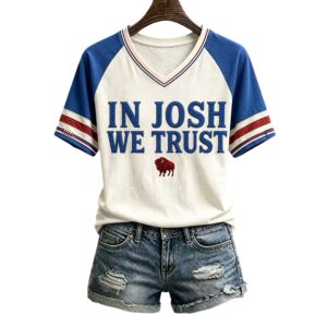 2026 Buffalo Football In Josh We Trust V Neck Shirt 1