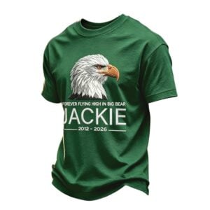 Mens Forever Flying High In Big Bear Jackie Eagle Printed Shirt 1