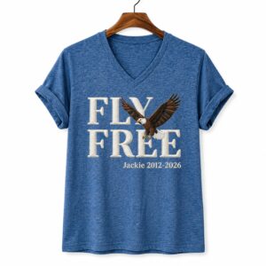 Fly Free Jackie Eagle 2012 2026 V neck Shirt 1