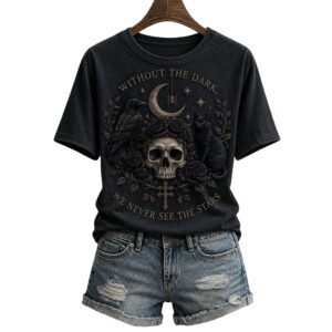 2026 Halloween Without The Dark We Never See The Stars V neck Shirt 1