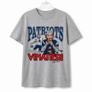 1 Patriots Drake Maye Adam Vinatieri Shirt