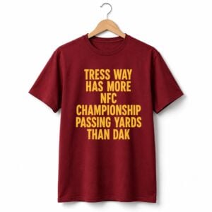 Commanders Tress Way Has More Championship Passing Yards Than Dak Shirt 1