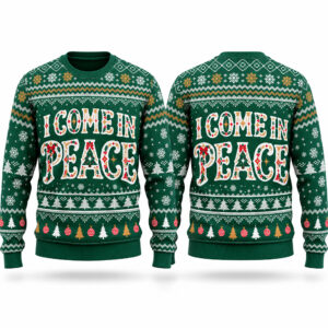 2026 I Come in Peace Ugly Christmas Sweater 1