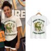 Azzi Fudd Sorry I'm Late I Was Pooping Frog Shirt