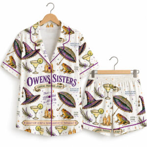 2026 Halloween Midnight Margaritas Moon Herb Spooky Season Pajama Set 1
