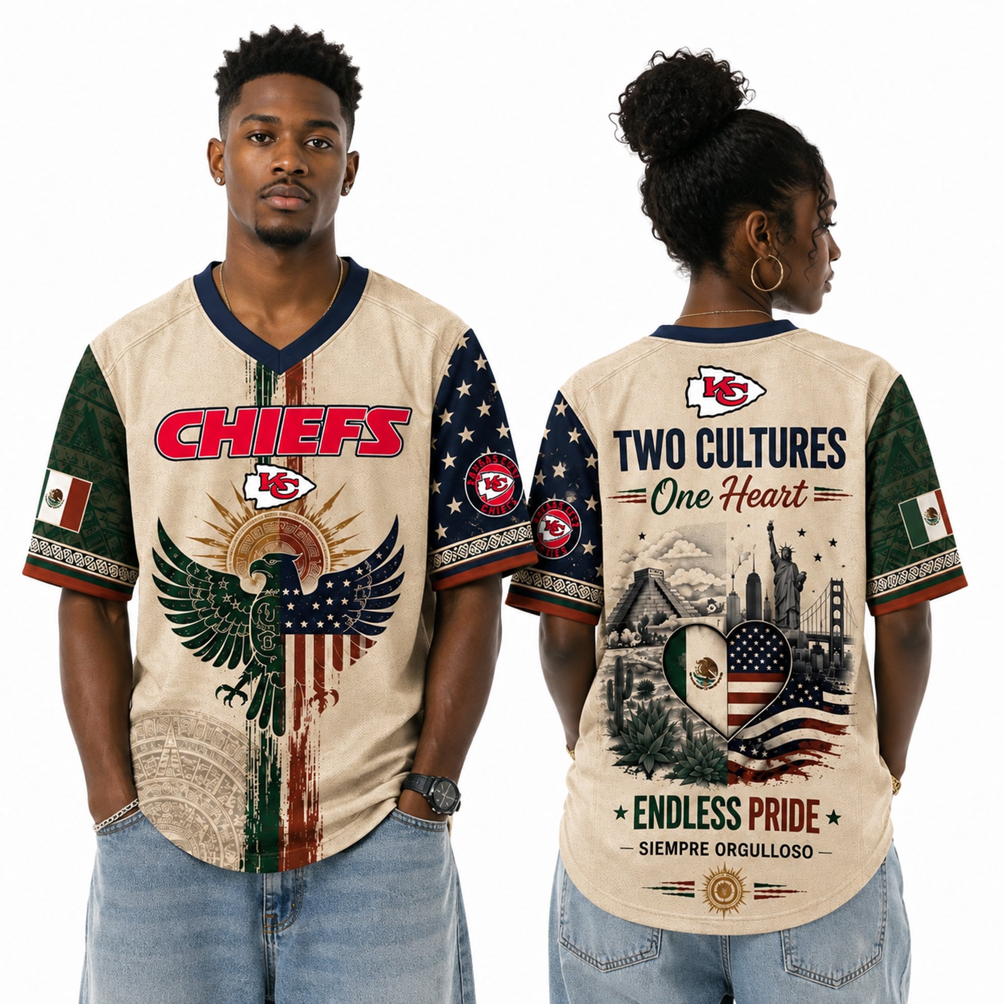 Chiefs Two Cultures One Heart Endless Pride Mexican American Heritage 2026 Jersey 2
