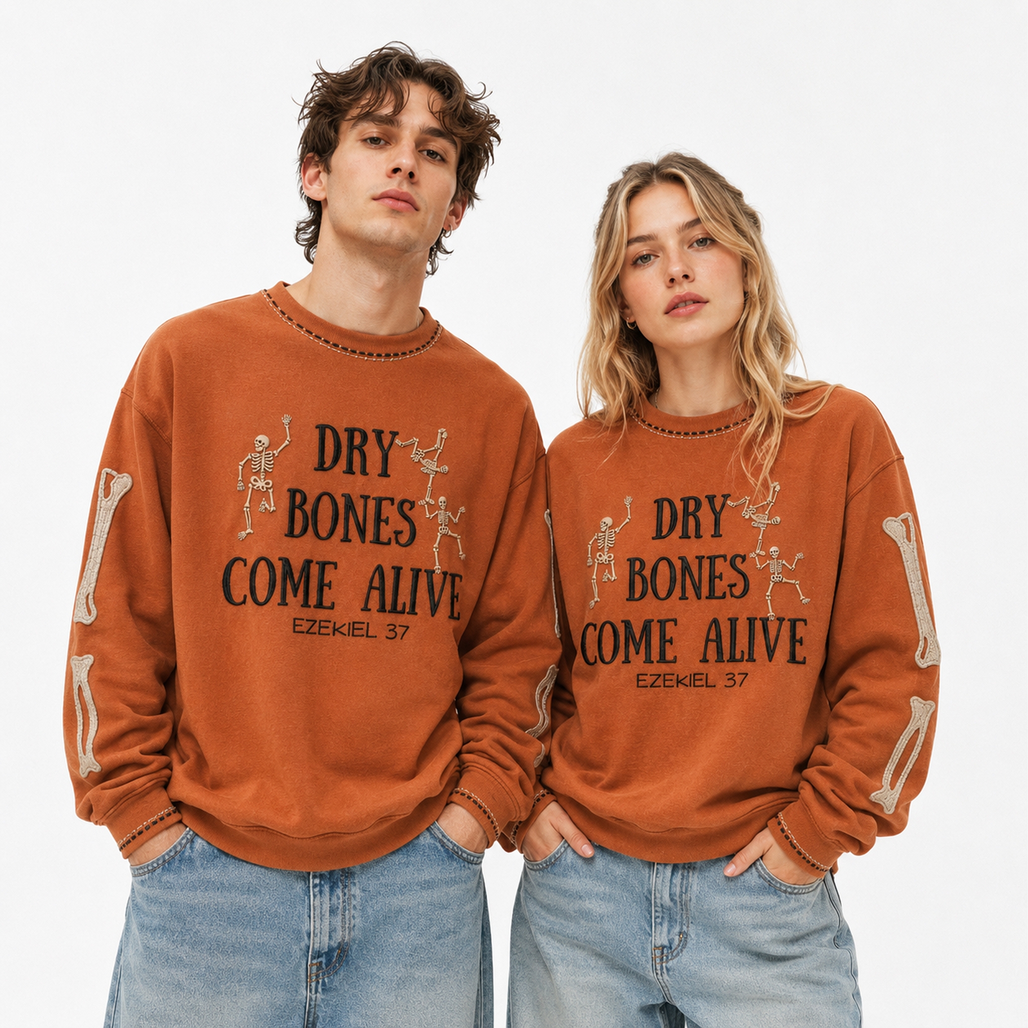 Dry Bones Come Alive Ezekiel 37 Skeleton Sweatshirt 2026 Halloween 6