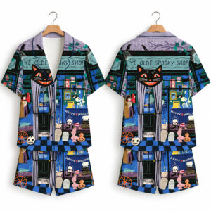 2026 Halloween Spooky Shoppe Halloween Whimsigoth Black Cat Pajama Set 1