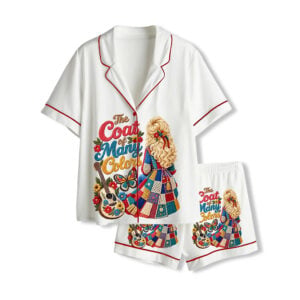 Dolly The Coat Of Many Colors Country Music Lover Pajama Set 1