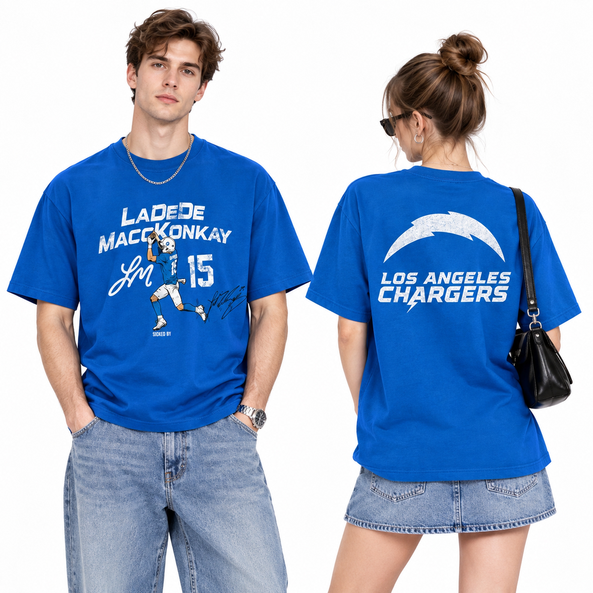LA Chargers 2026 Ladd McConkey Signature Shirt 2 LA Chargers 2026 Ladd McConkey Signature Shirt 2