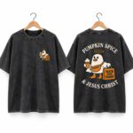Pumpkin Spice and Jesus Christ Shirt 2026 Halloween