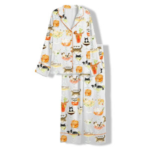 Paws And Pours Cocktail Cats Dogs Pajama Set 1