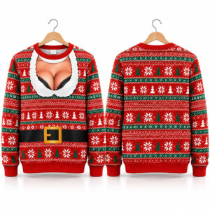 2026 Big Boobs Ugly Christmas Sweater 1