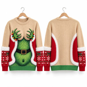2026 Grnch Naughty Ugly Christmas Sweater 1