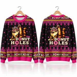 2026 The Donut Holes Cat Ugly Christmas Sweater 1