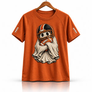 Cute Football Ghost Shirt 2026 Halloween 1