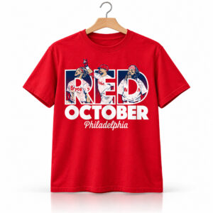 Phillies Kyle Schwarber Bryce Harper Brandon Marsh Red October 2026 Shirt 1