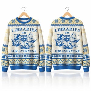 Libraries Are For Everyone Ugly Sweater 2026 Christmas 1