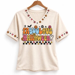 Faboolous Halloween V neck Shirt 2026 Halloween 1